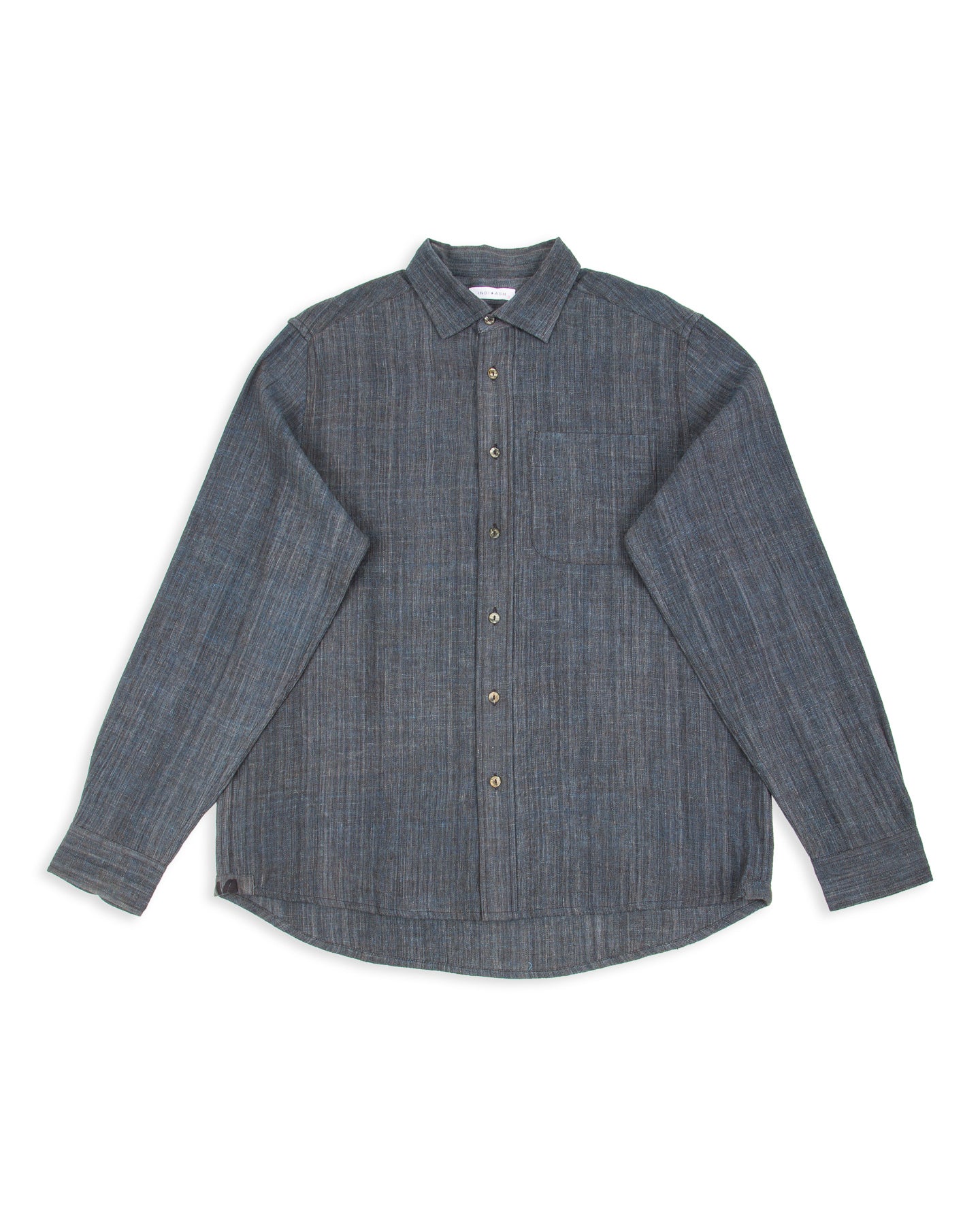 Indi + Ash Matty Shirt - Handwoven Iron/Indigo Kala Cotton - Standard & Strange