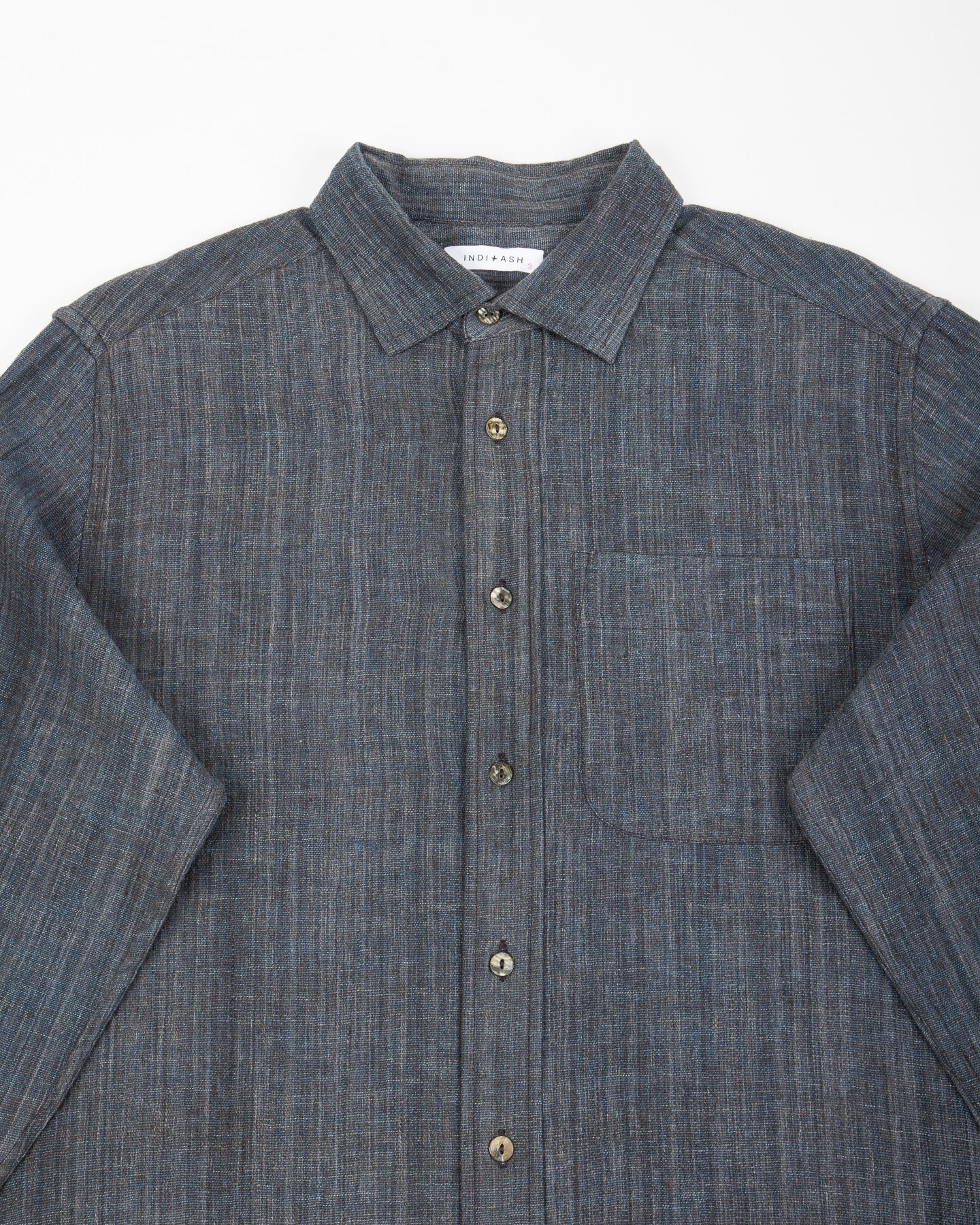 Indi + Ash Matty Shirt - Handwoven Iron/Indigo Kala Cotton - Standard & Strange