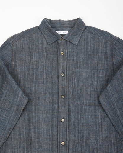Indi + Ash Matty Shirt - Handwoven Iron/Indigo Kala Cotton - Standard & Strange