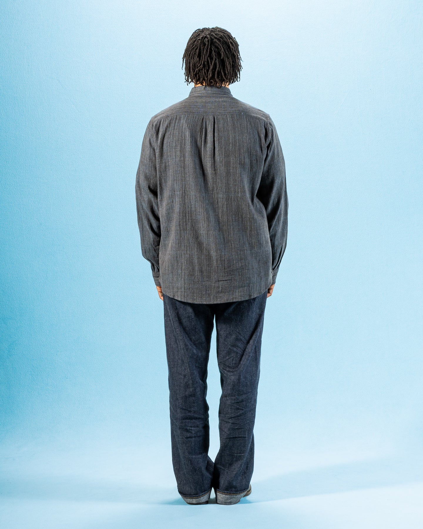 Indi + Ash Matty Shirt - Handwoven Iron/Indigo Kala Cotton - Standard & Strange