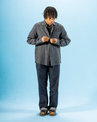 Indi + Ash Matty Shirt - Handwoven Iron/Indigo Kala Cotton - Standard & Strange