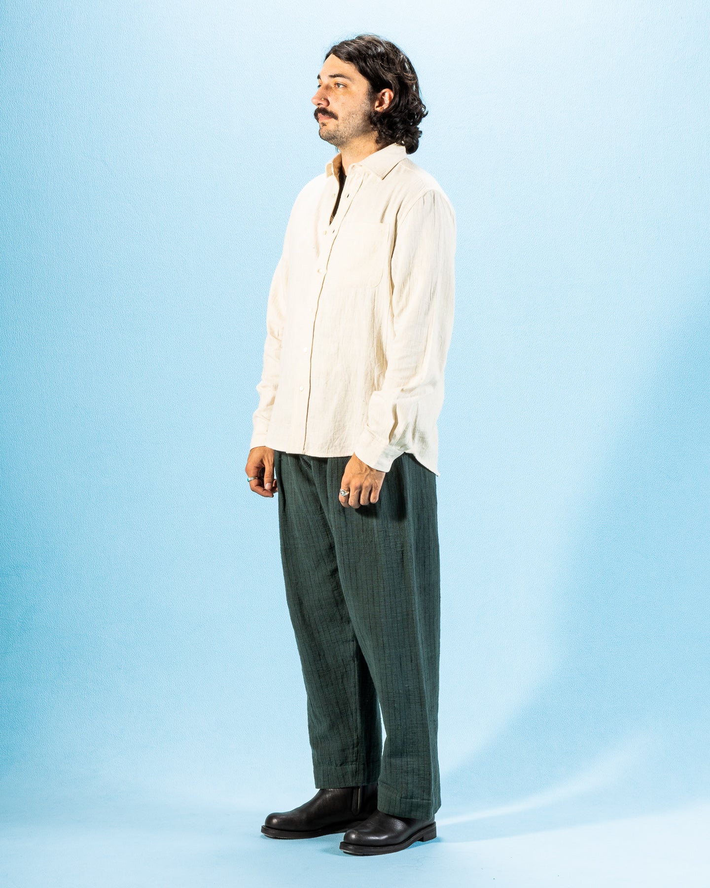 Indi + Ash Matty Shirt - Handwoven Undyed Kala Cotton - Standard & Strange