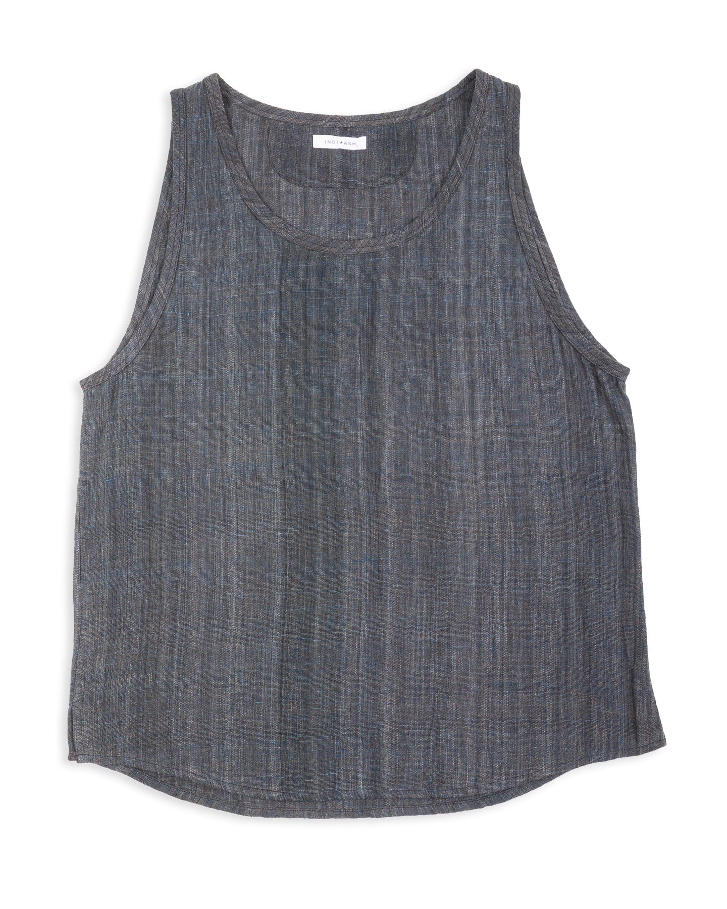 Indi + Ash Ripley Tank - Iron/Indigo Handwoven Kala Cotton - Standard & Strange