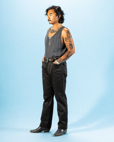 Indi + Ash Ripley Tank - Iron/Indigo Handwoven Kala Cotton - Standard & Strange