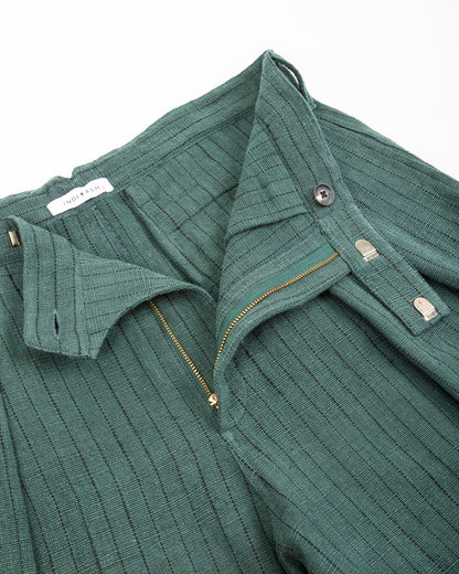 Indi + Ash Shakoor Pant - Handwoven Midnight Teal/Iron Black Canvas - Standard & Strange