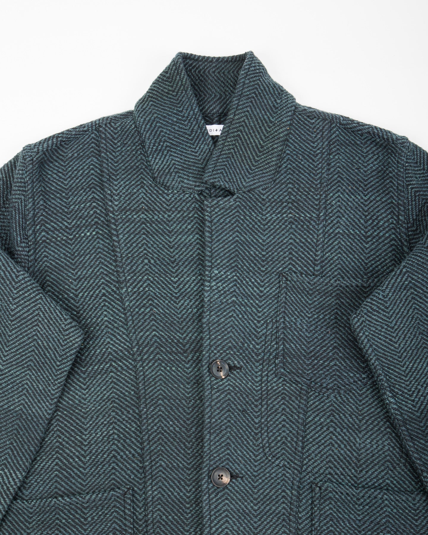 Study Jacket - Handspun Midnight Teal/Iron Black HB – Standard