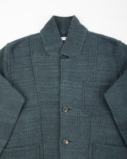 Indi + Ash Study Jacket - Handspun Midnight Teal/Iron Black HB - Standard & Strange