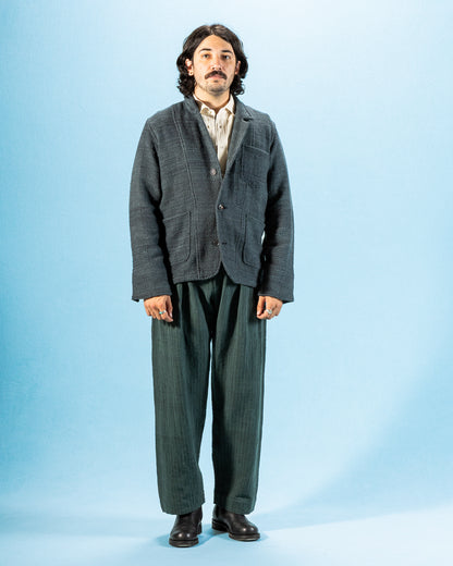 Indi + Ash Study Jacket - Handspun Midnight Teal/Iron Black HB - Standard & Strange