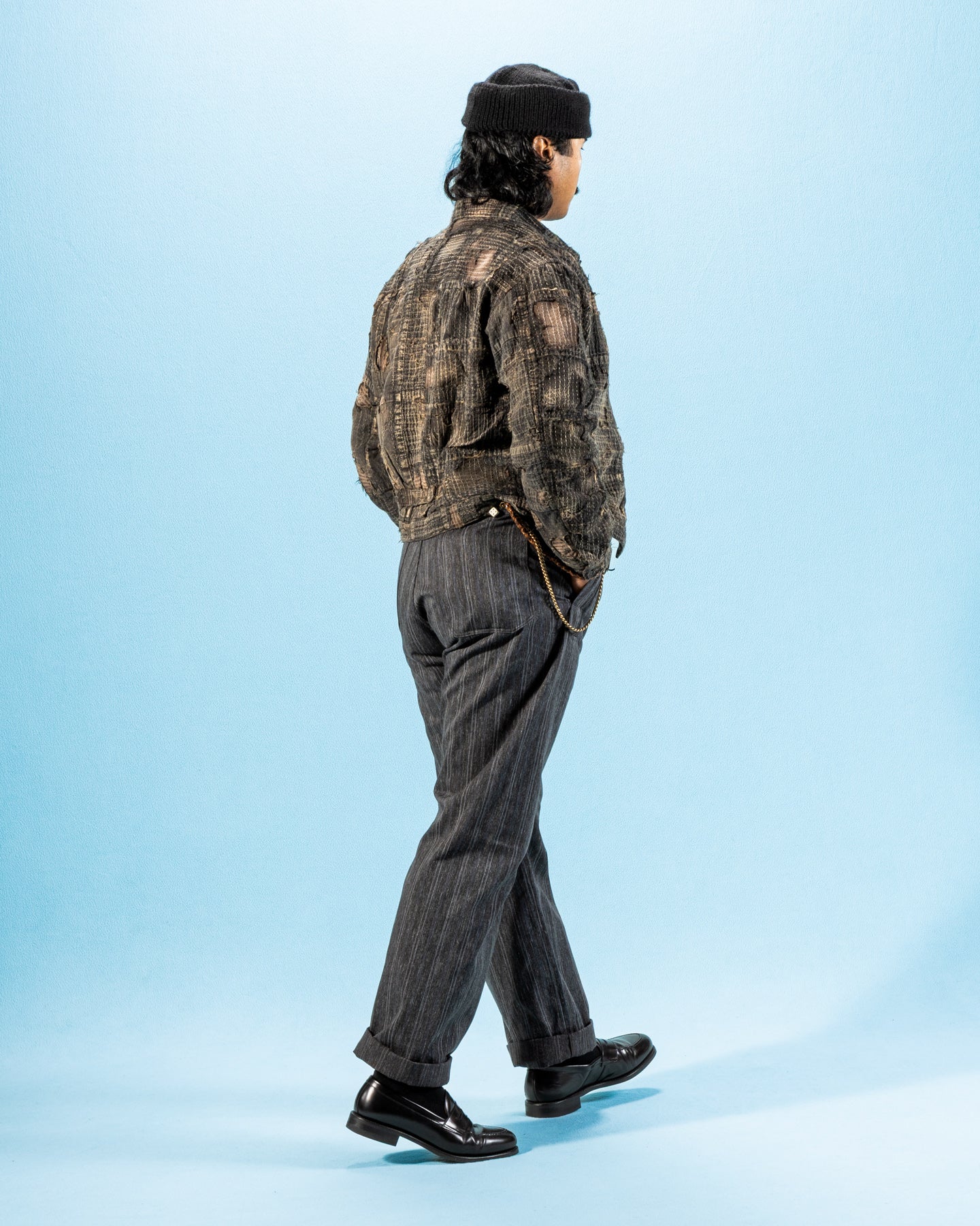 John Gluckow 1910s Netmaker's Trousers - Stripe - Standard & Strange