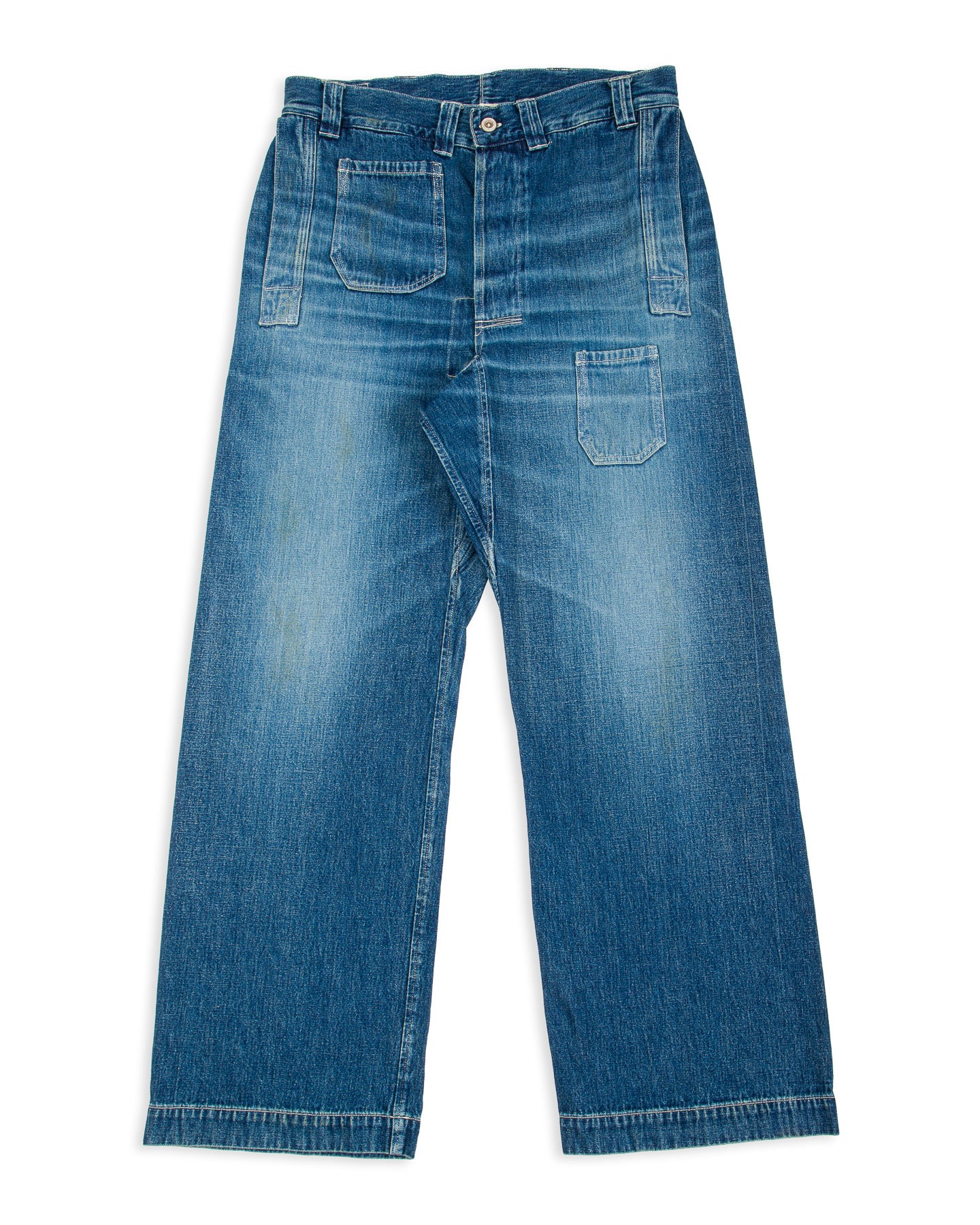 Warehouse 1910s Netmaker's Trousers - Indigo (Used Wash) - Standard & Strange