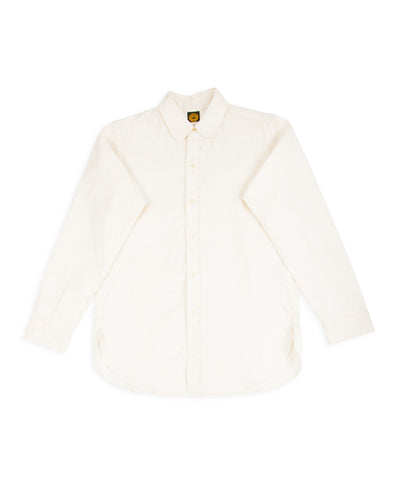 John Gluckow BB Round Collar Oxford - Ecru - Standard & Strange