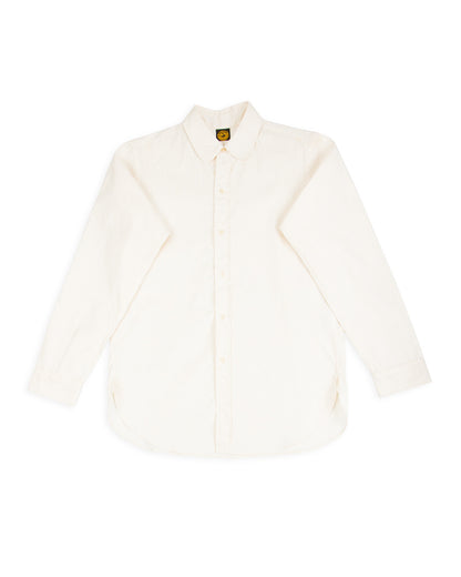 John Gluckow BB Round Collar Oxford - Ecru - Standard & Strange