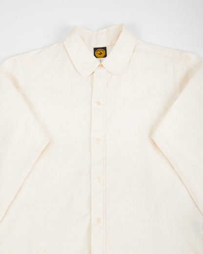 John Gluckow BB Round Collar Oxford - Ecru - Standard & Strange