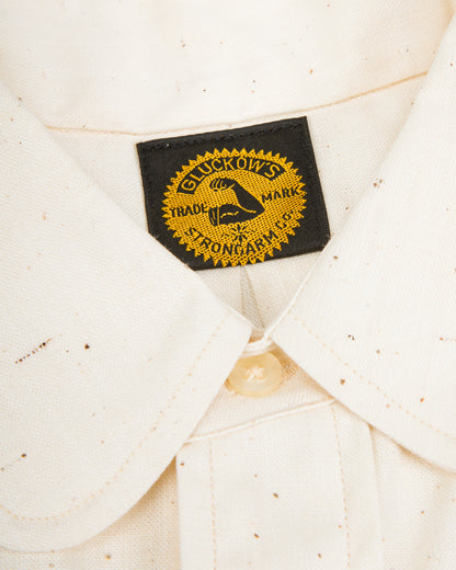 John Gluckow BB Round Collar Oxford - Ecru - Standard & Strange