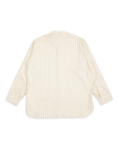 John Gluckow The Hudson Shirt (Stand Collar) - Brown Dot Floral Print - Standard & Strange