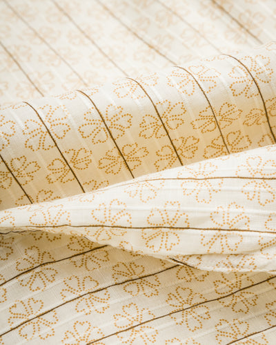 John Gluckow The Hudson Shirt (Stand Collar) - Brown Dot Floral Print - Standard & Strange