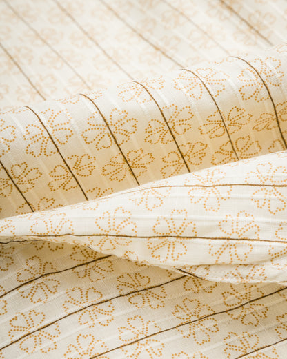 John Gluckow The Hudson Shirt (Stand Collar) - Brown Dot Floral Print - Standard & Strange