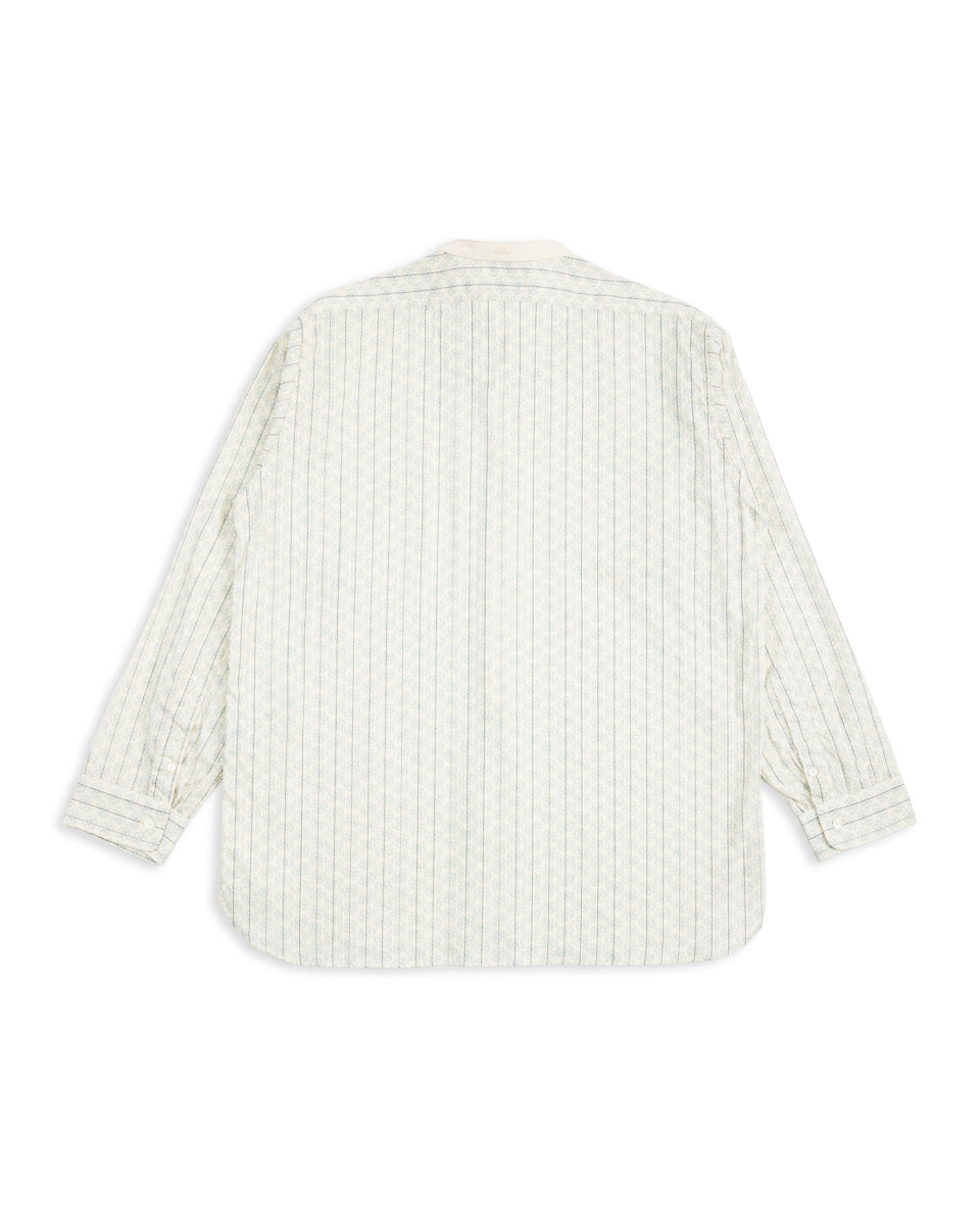 Warehouse The Hudson Shirt (Stand Collar) - Navy Dot Floral Print