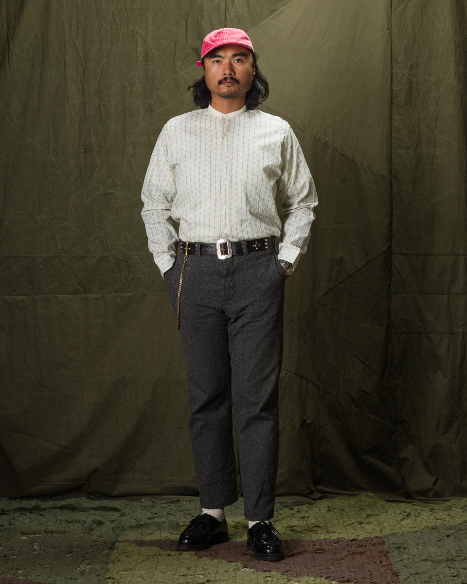 トップス GLUCKOW'S The Hudson Shirt JG-23S 38 Warehouse The Hudson Shirt (Stand Collar) - Navy Dot Floral Print