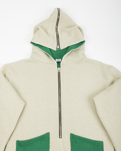 Warehouse The Olympic Champion Sweat Parka - Beige/Green - Standard & Strange