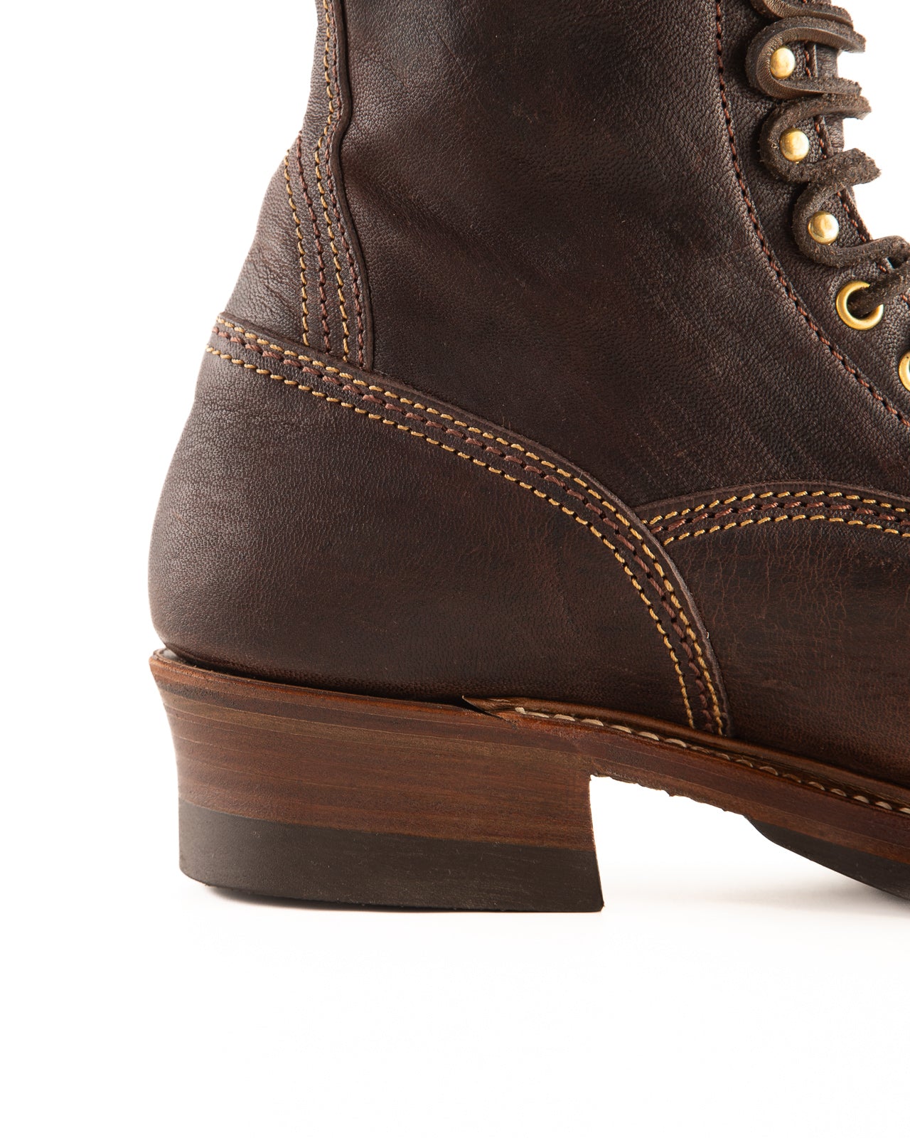 John Lofgren Donkey Puncher 8" Boots - Burnt Dark Brown Ezo Deerskin - Standard & Strange