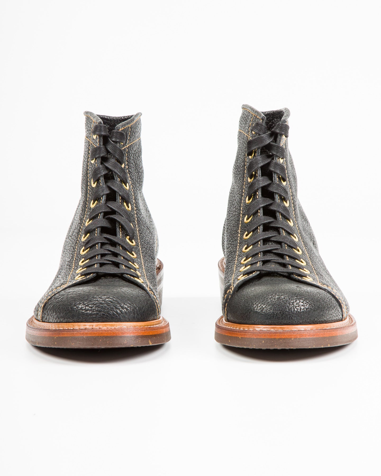 John Lofgren Monkey Boots - Black Hokkaido Ezo Bear Hide - Standard & Strange