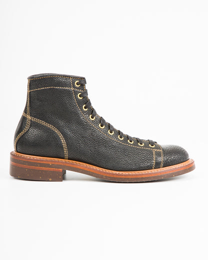 John Lofgren Monkey Boots - Black Hokkaido Ezo Bear Hide - Standard & Strange
