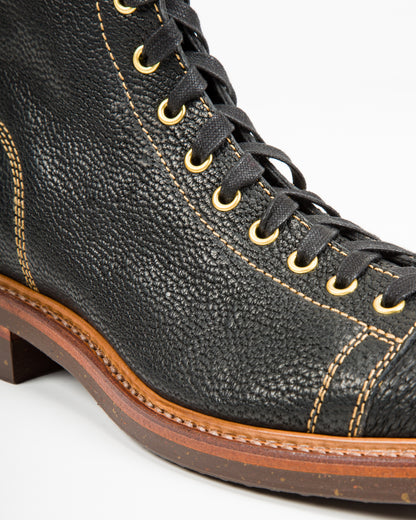 John Lofgren Monkey Boots - Black Hokkaido Ezo Bear Hide - Standard & Strange