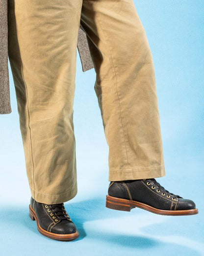 John Lofgren Monkey Boots - Black Hokkaido Ezo Bear Hide - Standard & Strange