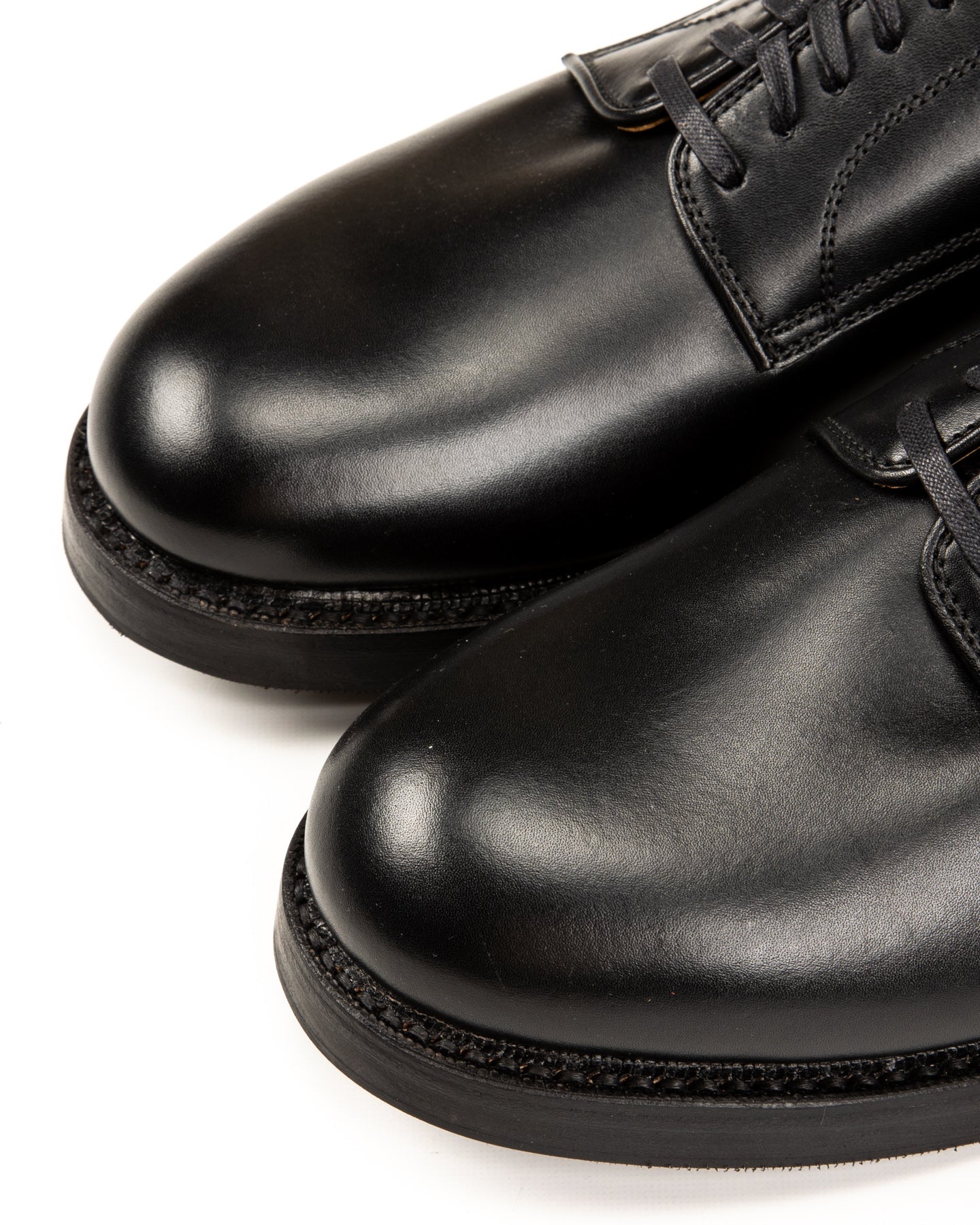 John Lofgren USN Low Quarter Shoes - Black Calfskin - Standard & Strange