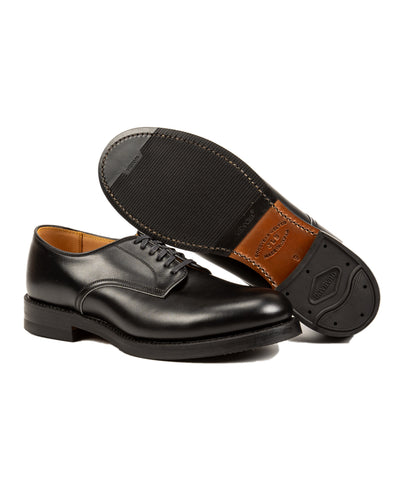 John Lofgren USN Low Quarter Shoes - Black Calfskin - Standard & Strange