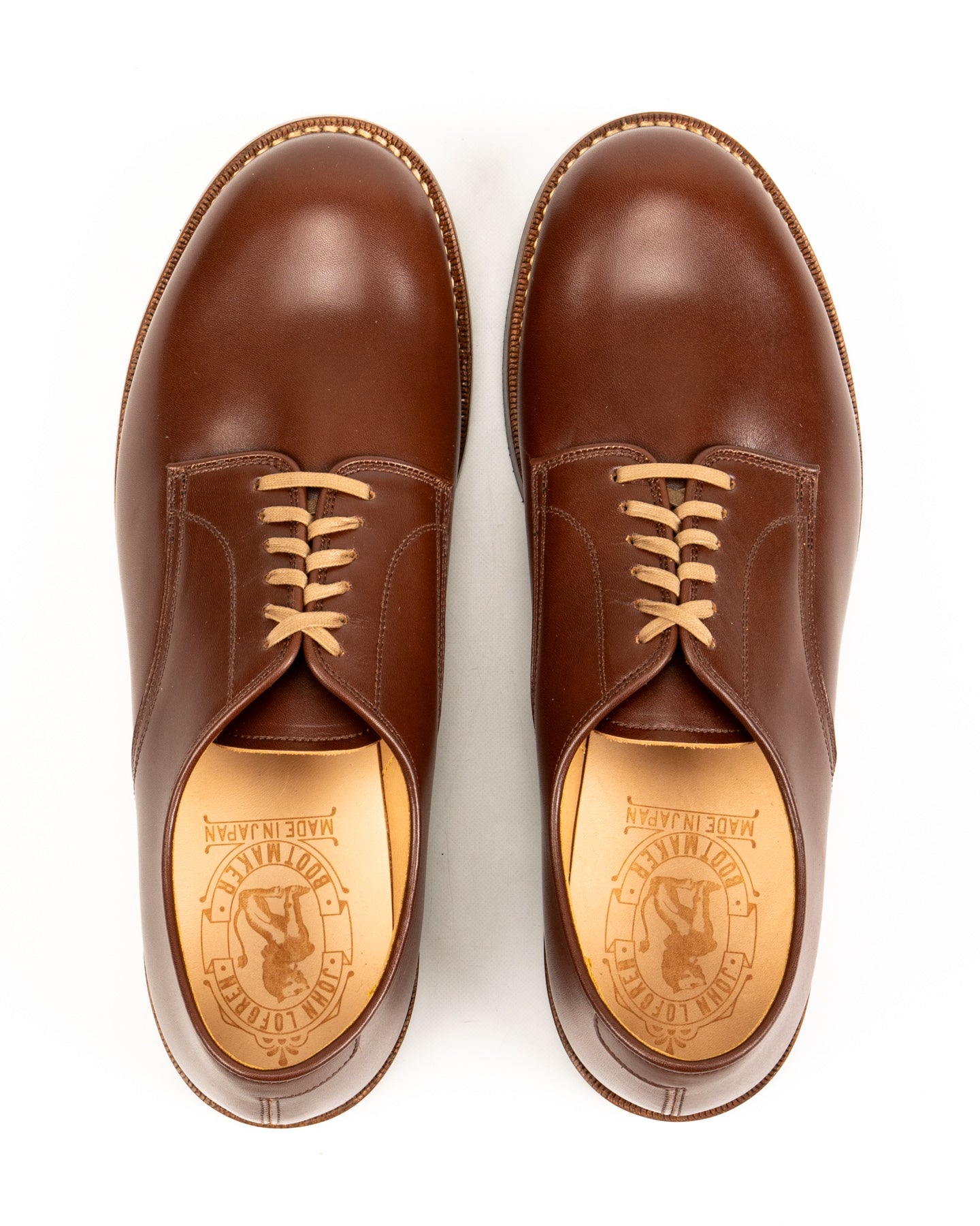 John Lofgren USN Low Quarter Shoes - Russet Brown Calfskin - Standard & Strange