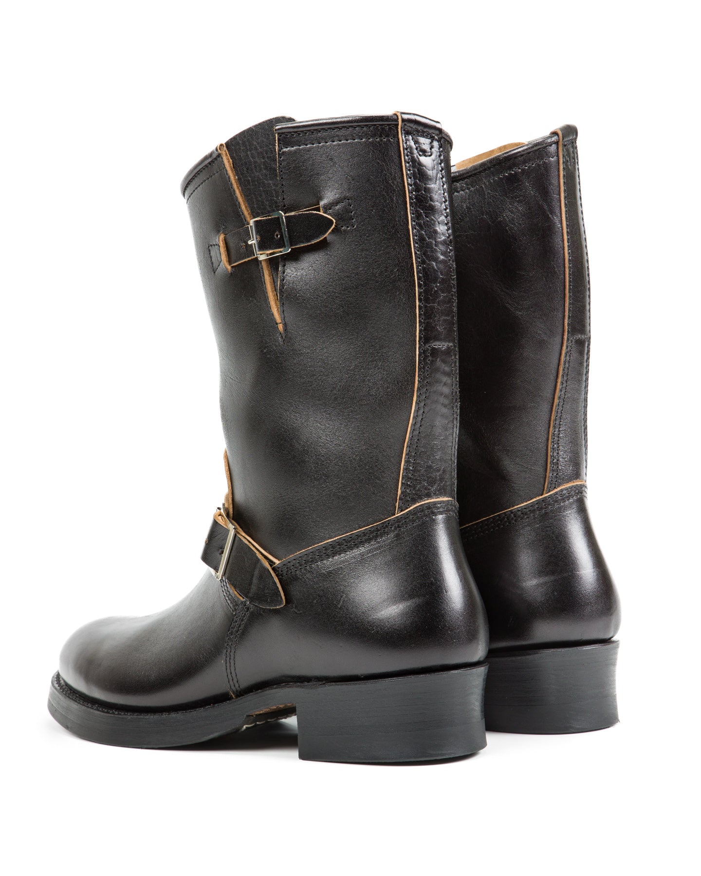 John Lofgren Wabash Engineer Boots - Black Shinki Horsebutt - Standard & Strange