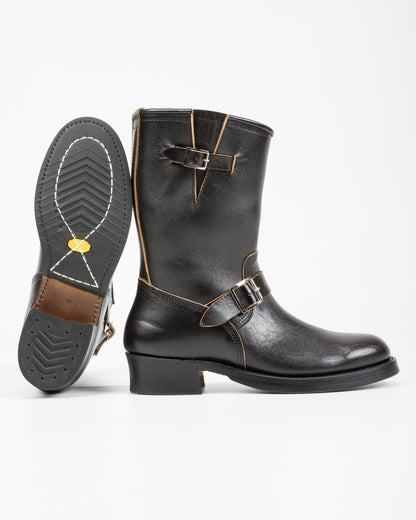 John Lofgren Wabash Engineer Boots - Black Shinki Horsebutt - Standard & Strange