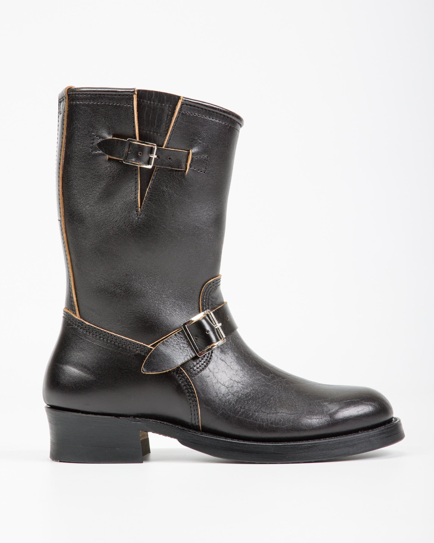 John Lofgren Wabash Engineer Boots - Black Shinki Horsebutt - Standard & Strange