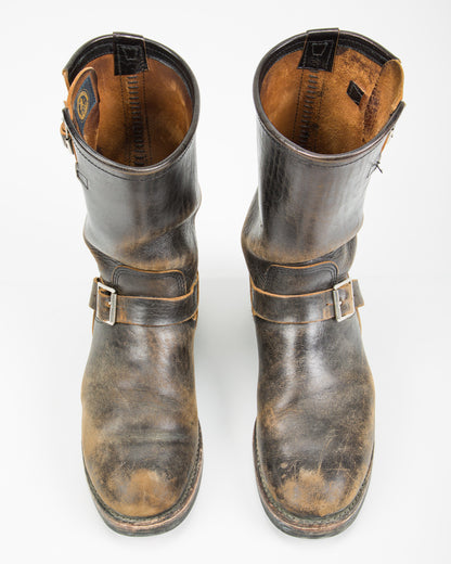 John Lofgren Wabash Engineer Boots - Black Shinki Horsebutt - Standard & Strange