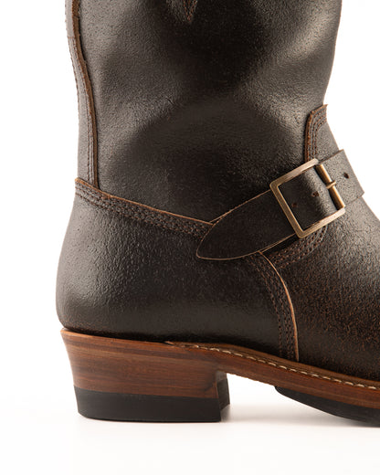 John Lofgren Wabash Engineer Boots - Dark Brown Waxed Flesh - Standard & Strange