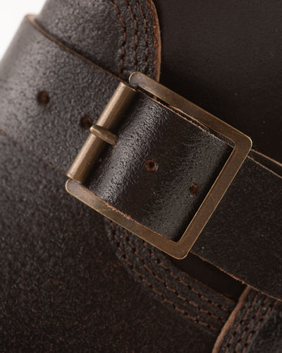 John Lofgren Wabash Engineer Boots - Dark Brown Waxed Flesh - Standard & Strange