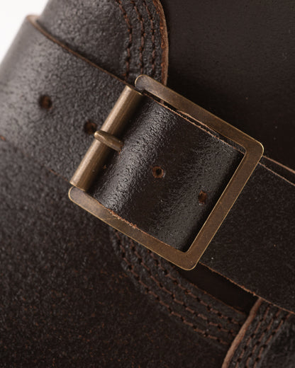 John Lofgren Wabash Engineer Boots - Dark Brown Waxed Flesh - Standard & Strange