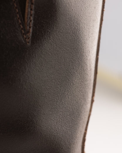 John Lofgren Wabash Engineer Boots - Dark Brown Waxed Flesh - Standard & Strange