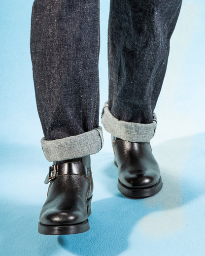 John Lofgren Wabash Engineer Boots - Black Shinki Horsebutt - Standard & Strange