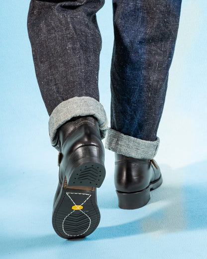 John Lofgren Wabash Engineer Boots - Black Shinki Horsebutt - Standard & Strange