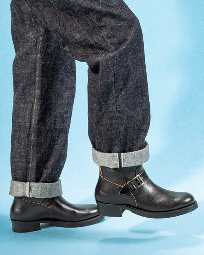 John Lofgren Wabash Engineer Boots - Black Shinki Horsebutt - Standard & Strange