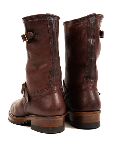 Wabash Engineer Boots - Burnt Burgundy Ezo Deerskin