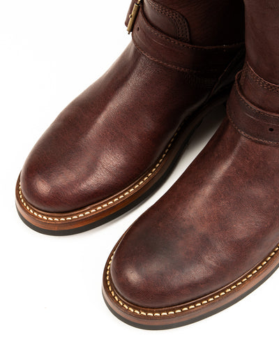 Wabash Engineer Boots - Burnt Burgundy Ezo Deerskin