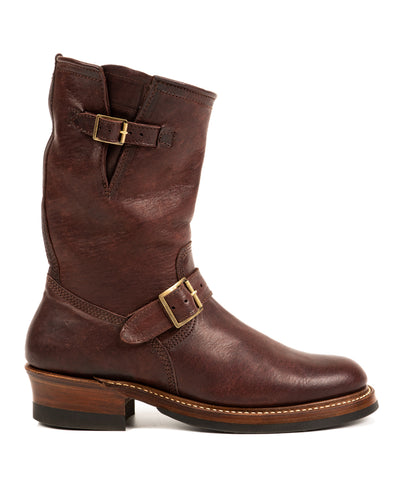 Wabash Engineer Boots - Burnt Burgundy Ezo Deerskin