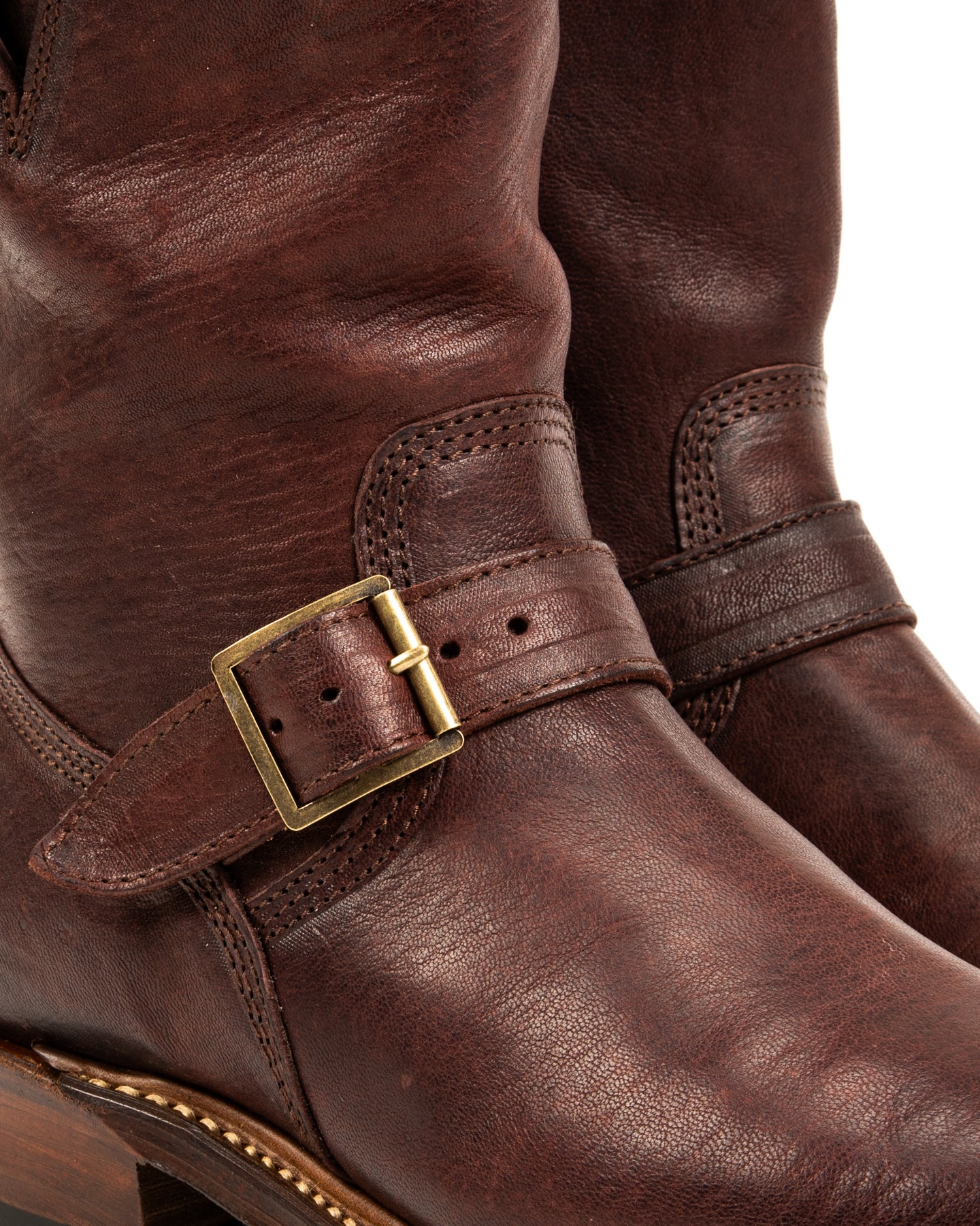 Wabash Engineer Boots - Burnt Burgundy Ezo Deerskin