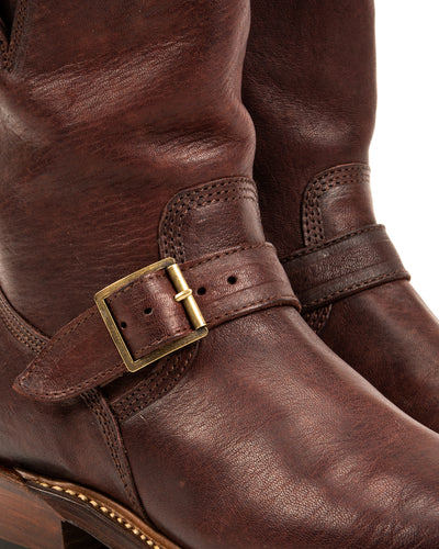Wabash Engineer Boots - Burnt Burgundy Ezo Deerskin