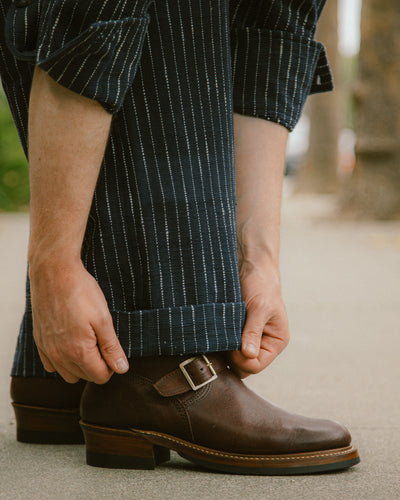 Wabash Engineer Boots - Burnt Burgundy Ezo Deerskin