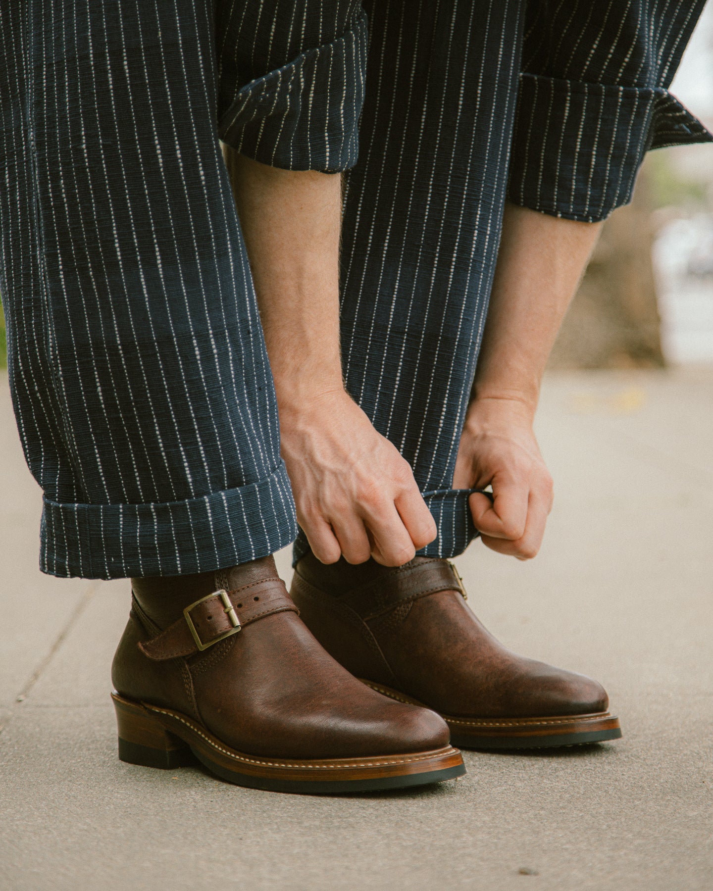 Wabash Engineer Boots - Burnt Burgundy Ezo Deerskin